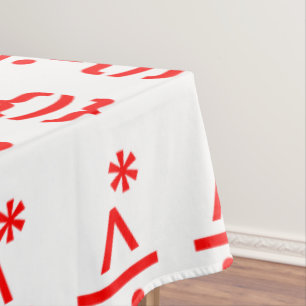 Toalha De Mesa Papai Noel com Beard Christmas Emoticon