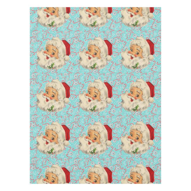 Toalha De Mesa Papai noel com Peppermints (Frente)