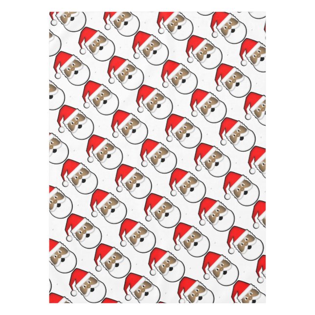 Toalha De Mesa Papai noel preto alegre (Frente)