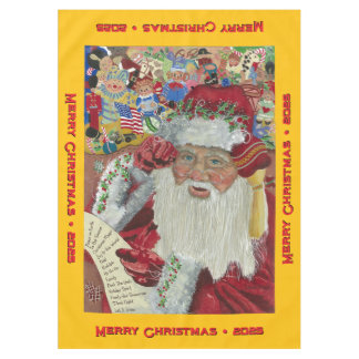 Toalha De Mesa Papais noeis Clássicos - Natal Personalizado Doura