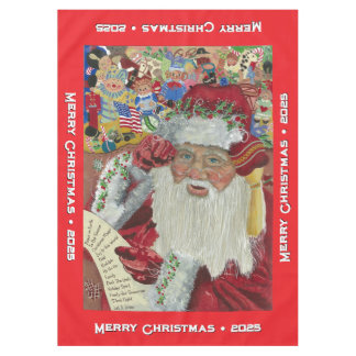 Toalha De Mesa Papais noeis Clássicos - Tablete de Natal Personal