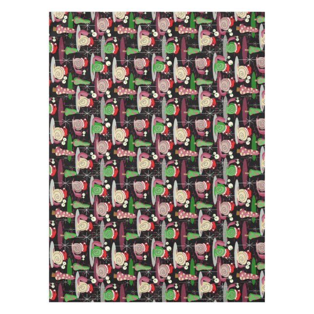 Toalha De Mesa Papais noeis de Natal - Caracóis Atômicos - Modern (Frente)