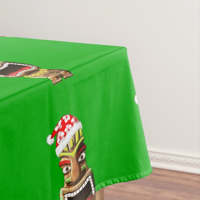 Toalha De Mesa Papais noeis de Natal Havaianos Tiki (Posição Original)