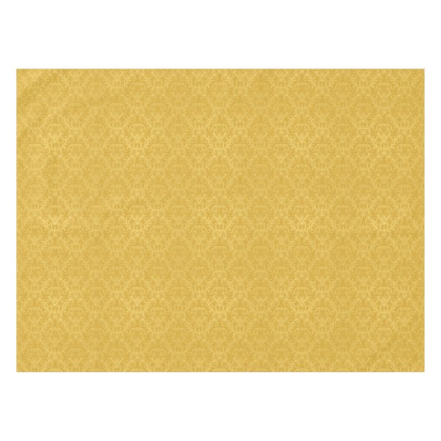 Toalha De Mesa Papel de parede floral dourado luxuoso (Frente (Horizontal))