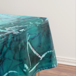 Toalha De Mesa Papel néon azul amassado