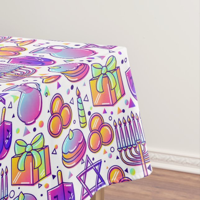 Toalha de mesa para celebração do Hanukkah (Posição Original)