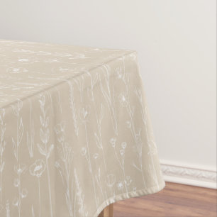 Toalha de mesa para chá de bebê Taupe Wildflower