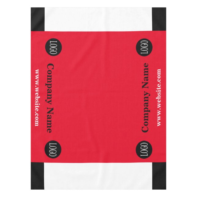 Toalha de Mesa para Feira com Logotipo Personaliza (Frente)