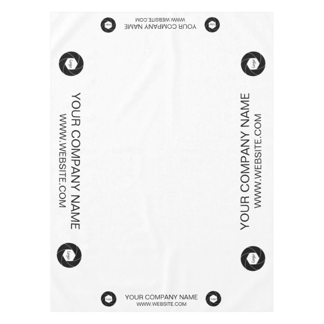 Toalha de Mesa para Feira com Logotipo Personaliza (Frente)
