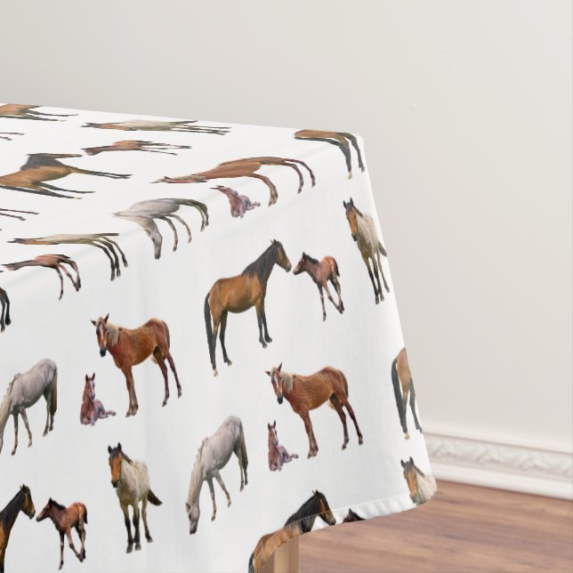 Toalha de mesa para festa de pônei (escolha a cor) (Posição Original)