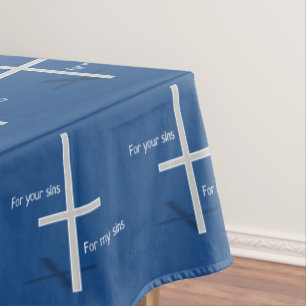 Toalha De Mesa Para seus pecados para meus pecados (escuros)