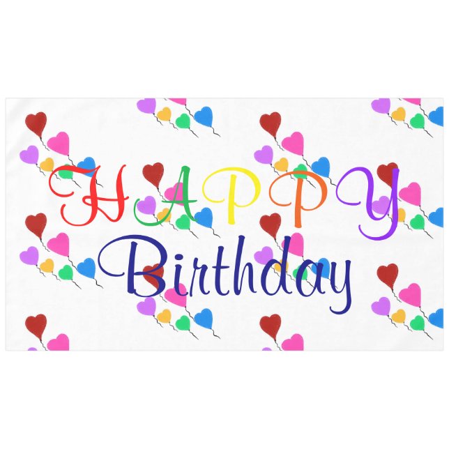 Toalha De Mesa Parabéns do Coração (Frente (Horizontal))