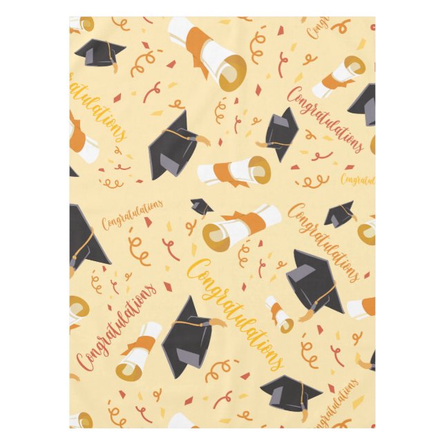 Toalha De Mesa Parabéns pela formatura  (Frente)