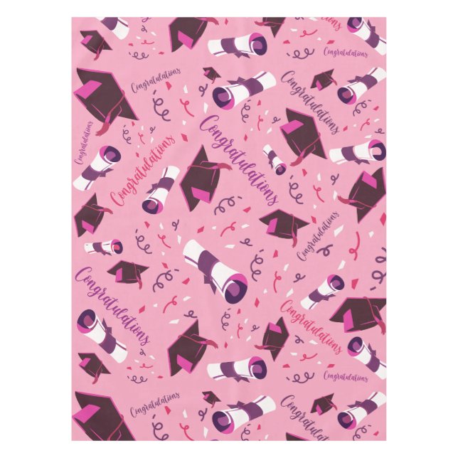 Toalha De Mesa Parabéns pela formatura  (Frente)
