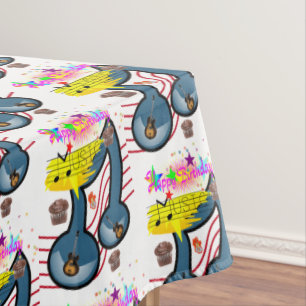 Toalha De Mesa Parabéns Tablecloth Musical Guitar