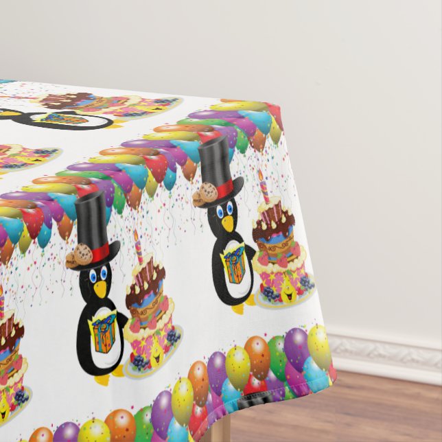 Toalha De Mesa Parabéns Tablecloth Penguin (Posição Original)