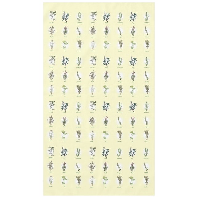 Toalha De Mesa Parsley Sage Rosemary & Thyme Herbs (Frente)