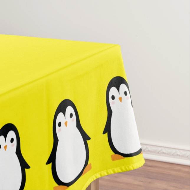 Toalha De Mesa Partido Aniversário de criança Pinguim Cute (Posição Original)