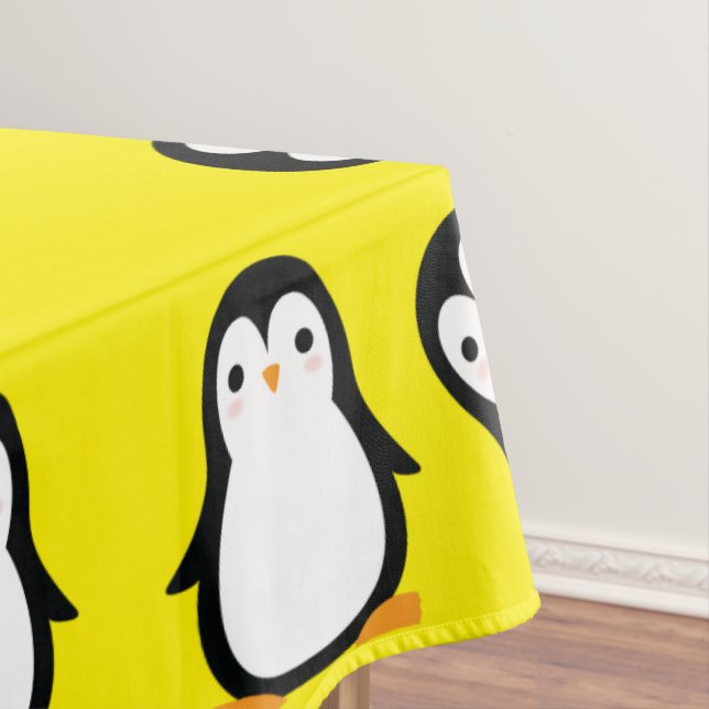 Toalha De Mesa Partido Aniversário de criança Pinguim Cute (Posição Original)