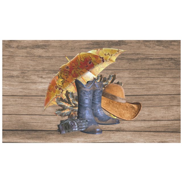 Toalha De Mesa Partido Jante de Ação de Graças - Orange Rustic Vi (Frente (Horizontal))