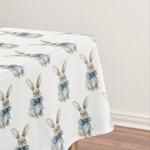 Toalha De Mesa Páscoa de coelho azul