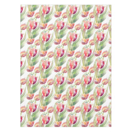 Toalha De Mesa Páscoa de Prados Vermelhos da Watercolor Vintage