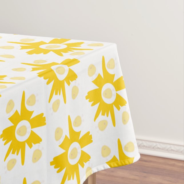 Toalha De Mesa Páscoa de Tablecloth Pintinhos de Bebê Amarelo (Posição Original)