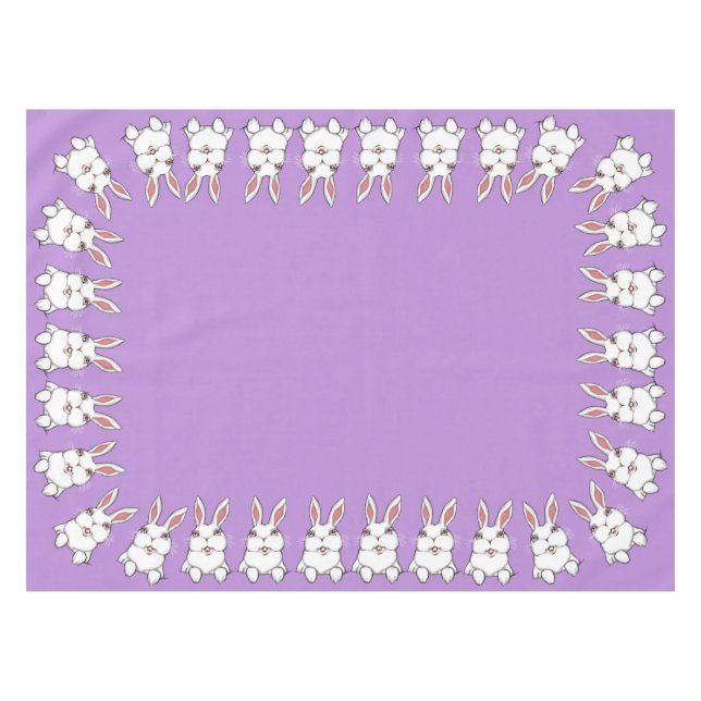 Toalha De Mesa Páscoa Tablecloth Páscoa Festiva Bunny Tablecloth (Frente (Horizontal))