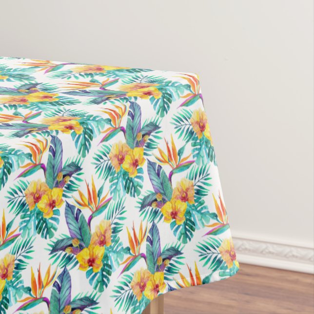 Toalha De Mesa Pássaro de paraíso & de teste padrão 2 da orquídea (Posição Original)