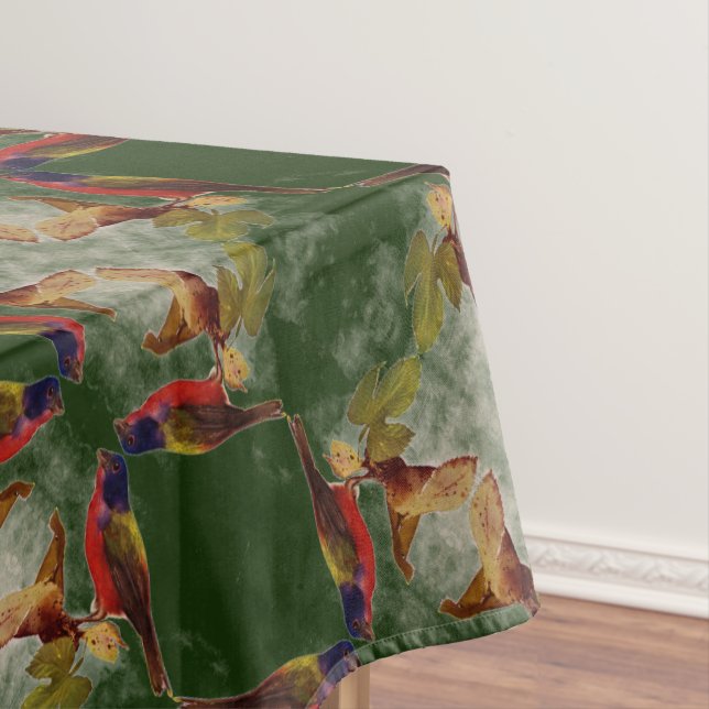 Toalha De Mesa Pássaro Pela Janela Da Cozinha (Posição Original)