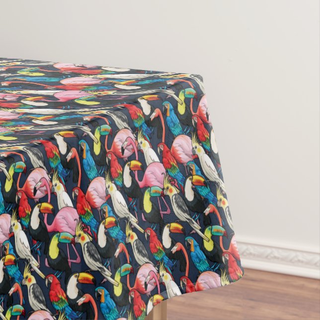 Toalha De Mesa Pássaros exóticos (Posição Original)