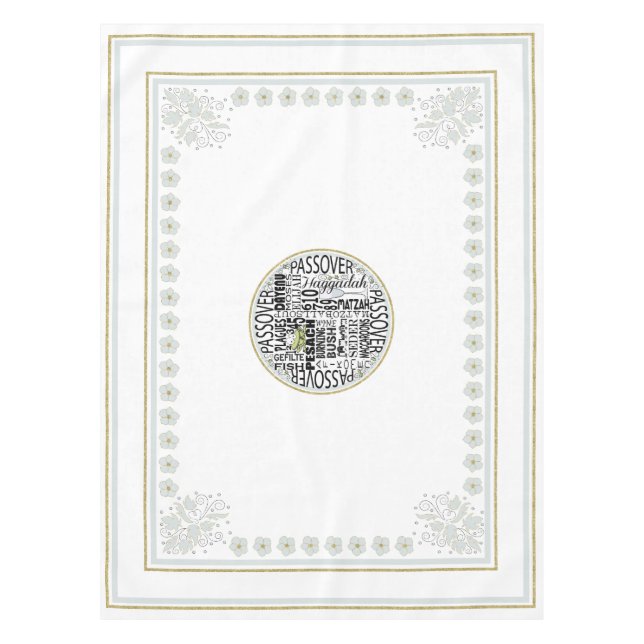 Toalha De Mesa Passover 52/70" Tablecloth "Piso de Seder de Passa (Frente)