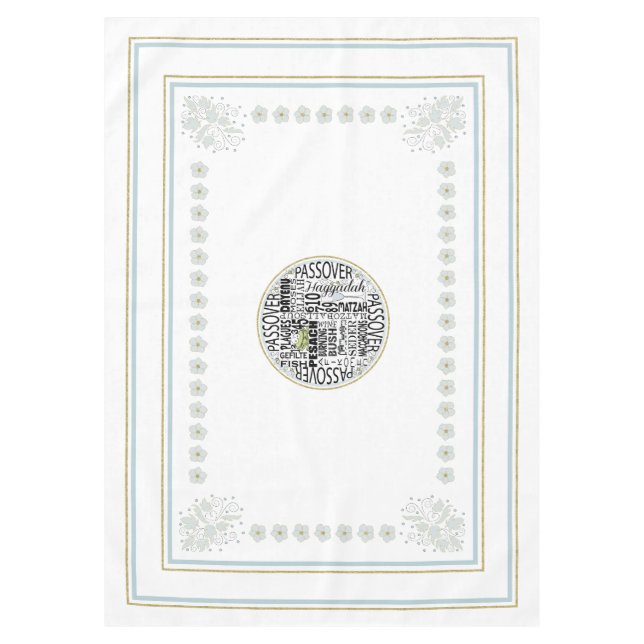 Toalha De Mesa Passover 60/84" Tablecloth "Passover Dayenu Cloth" (Frente)