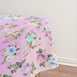 Toalha De Mesa Pastel Floral Rainbow