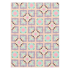 Toalha De Mesa Pastel Geometric Tile Pattern | Pink Mint Purple