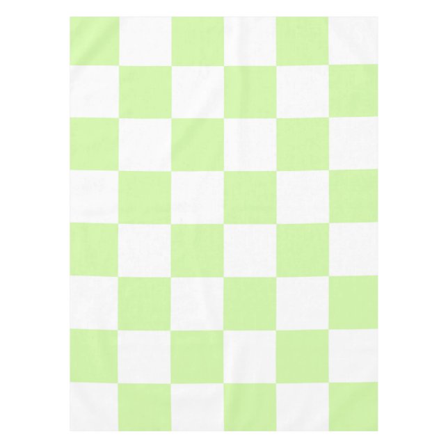 Toalha De Mesa Pastel Green Checkered Gingham Patterno (Frente)
