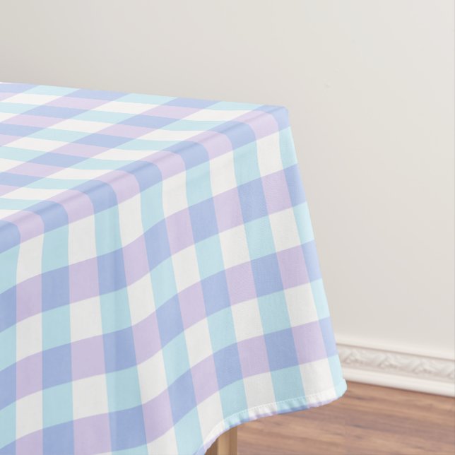 Toalha De Mesa Pastel Purple Gingham (Posição Original)