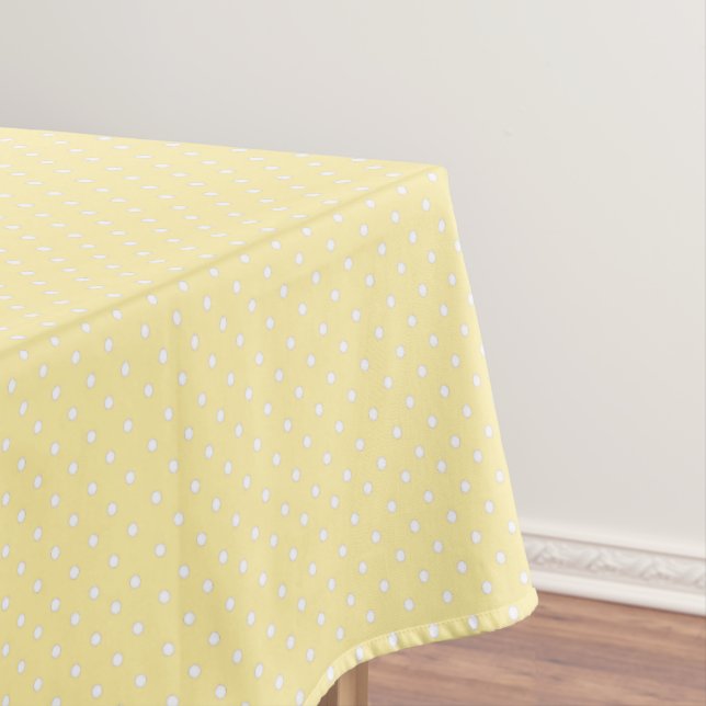 Toalha De Mesa Pastel Yellow Polka Dot Pattern (Posição Original)