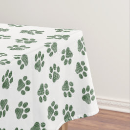 Toalha De Mesa patas, patas caninas, patas verdes
