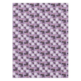 Toalha De Mesa Patchwork de Gatos Cósmicos Roxos