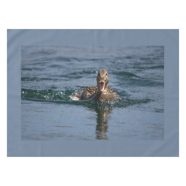 Toalha De Mesa Pato com bico aberto (Frente (Horizontal))