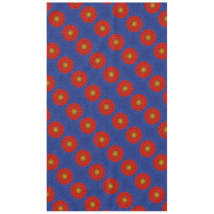 Toalha De Mesa Pato em azul com caleidoscópio vermelho