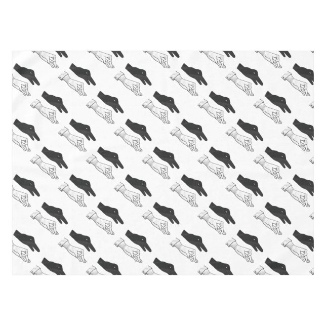 Toalha De Mesa Pato Silhouette Mão (Frente (Horizontal))