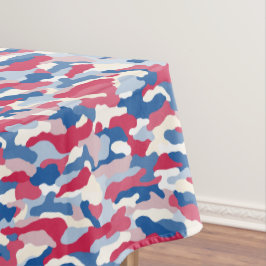 Toalha De Mesa Patriótico da Camuflagem Vermelha, Branca e Azul