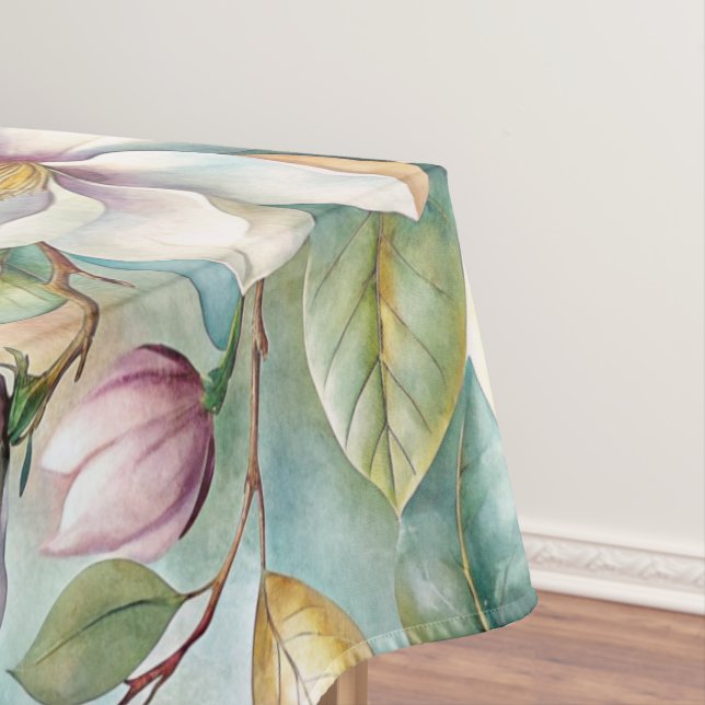 Toalha De Mesa Pattern Elegant Magnolia Flowers (Posição Original)