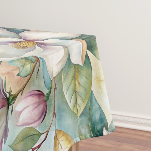 Toalha De Mesa Pattern Elegant Magnolia Flowers (Posição Original)