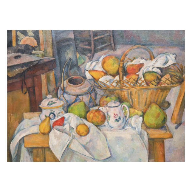 Toalha De Mesa Paul Cezanne - Natureza Morta com Cesto (Frente (Horizontal))