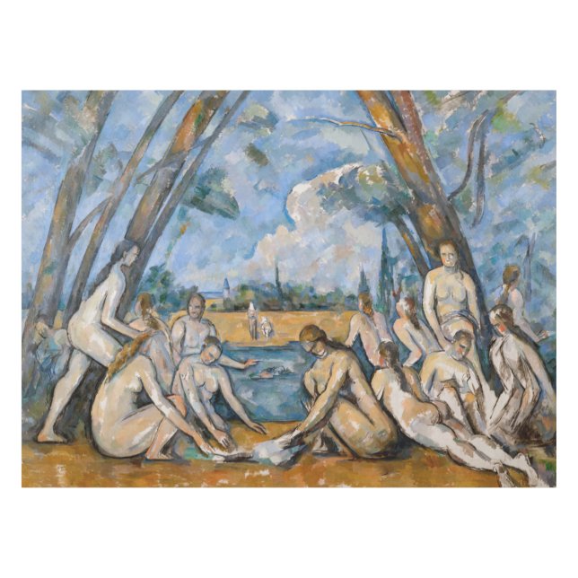 Toalha De Mesa Paul Cezanne - Os Grandes Banhistas (Frente (Horizontal))