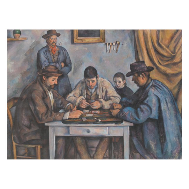 Toalha De Mesa Paul Cezanne - Os Jogadores De Cartão (Frente (Horizontal))
