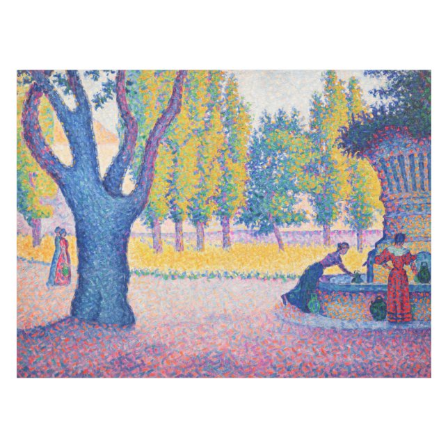 Toalha De Mesa Paul Signac - Fountain des Lices, Santo-Tropez (Frente (Horizontal))